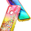 For Motorola Moto G Stylus Case Liquid Glitter Bling Phone Cover +Tempered Glass