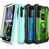 For Motorola Moto G Stylus Case Metal Magnetic Ring Stand Cover + Tempered Glass