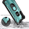 For Motorola Moto G Stylus Case Metal Magnetic Ring Stand Cover + Tempered Glass