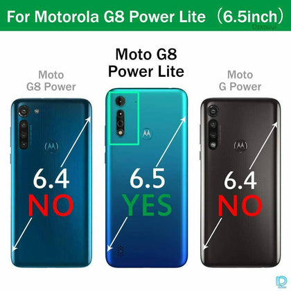 For Motorola Moto G8 Power Lite Case Full Body Built-In Screen Protector Cover - Place Wireless