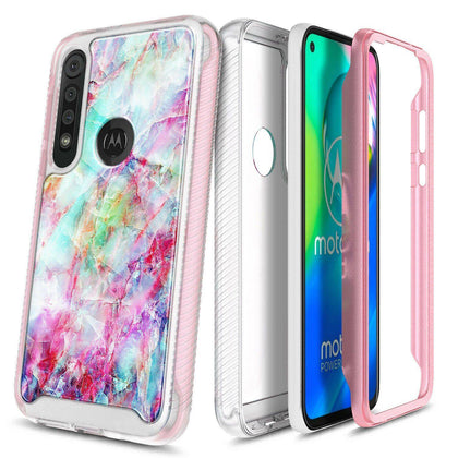 For Motorola Moto G8 Power Lite Case Full Body Built-In Screen Protector Cover - Place Wireless