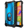 For Samsung Galaxy A01 Case, Full Body Ring Stand Phone Cover + Tempered Glass