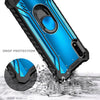 For Samsung Galaxy A01 Case, Full Body Ring Stand Phone Cover + Tempered Glass