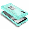 For Samsung Galaxy A01 Case, Full Body Ring Stand Phone Cover + Tempered Glass