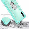 For Samsung Galaxy A01 Case, Full Body Ring Stand Phone Cover + Tempered Glass