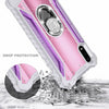 For Samsung Galaxy A01 Case, Full Body Ring Stand Phone Cover + Tempered Glass