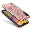 For Samsung Galaxy A01 Case Glitter Bling Phone Cover + Tempered Glass Protector