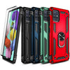 For Samsung Galaxy A51 5G Case Magnetic Ring Stand Phone Cover + Tempered Glass