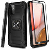 For Samsung Galaxy A72 Case Shockproof Ring Kickstand Cover + Tempered Glass