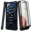 Case For Samsung Galaxy A12, Full Body Armor Kickstand Cover + Tempered Glass