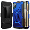 For Samsung Galaxy A12 Case, Holster Belt Clip Kickstand Cover + Tempered Glass