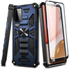 For Samsung Galaxy A72, Full Body Built-in Kickstand Case with Tempered Glass