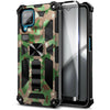 Case For Samsung Galaxy A12, Full Body Armor Kickstand Cover + Tempered Glass