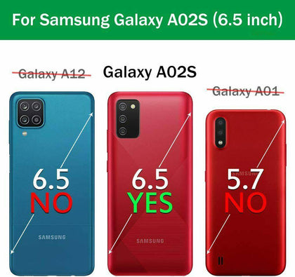 For Samsung Galaxy A02s Case, Full Body Phone Cover + Built-In Screen Protector