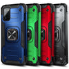 For Samsung Galaxy A02S Case Shockproof Ring Kickstand Cover with Tempered Glass