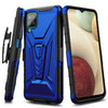 For Samsung Galaxy A12 Case, Holster Belt Clip Kickstand Cover + Tempered Glass