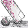 For Samsung Galaxy A12 Case Liquid Glitter Phone Cover + Glass Screen Protector