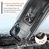 For Samsung Galaxy A12 Case, Shockproof Ring Stand Armor Cover + Tempered Glass