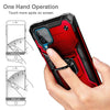 For Samsung Galaxy A12 Case, Shockproof Ring Stand Armor Cover + Tempered Glass