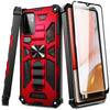 For Samsung Galaxy A72, Full Body Built-in Kickstand Case with Tempered Glass