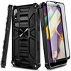 Case For LG K22 / K22 Plus Full Body Armor Kickstand Cover with Tempered Glass