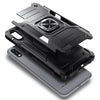 Case For LG K22 / K22 Plus Shockproof Ring Kickstand Cover with Tempered Glass