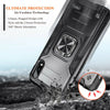 Case For LG K22 / K22 Plus Shockproof Ring Kickstand Cover with Tempered Glass