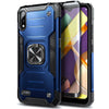 Case For LG K22 / K22 Plus Shockproof Ring Kickstand Cover with Tempered Glass