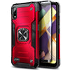 Case For LG K22 / K22 Plus Shockproof Ring Kickstand Cover with Tempered Glass