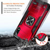 Case For LG K22 / K22 Plus Shockproof Ring Kickstand Cover with Tempered Glass