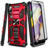 Case For LG K22 / K22 Plus Full Body Armor Kickstand Cover with Tempered Glass