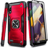 Case For LG K22 / K22 Plus Shockproof Ring Kickstand Cover with Tempered Glass