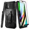 Case For Motorola Moto G Stylus 2021 Shockproof Belt Clip Stand + Tempered Glass