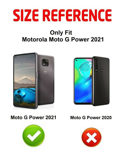 For Motorola Moto G Power (2021) Case Full Body Cover +Built-In Screen Protector