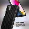 For Motorola Moto g Stylus (2021) Shockproof Carbon Fiber Case + Tempered Glass