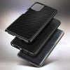 For Motorola Moto g Stylus (2021) Shockproof Carbon Fiber Case + Tempered Glass