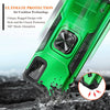 For Motorola Moto G Stylus (2021) Shockproof Ring Stand Case + Tempered Glass