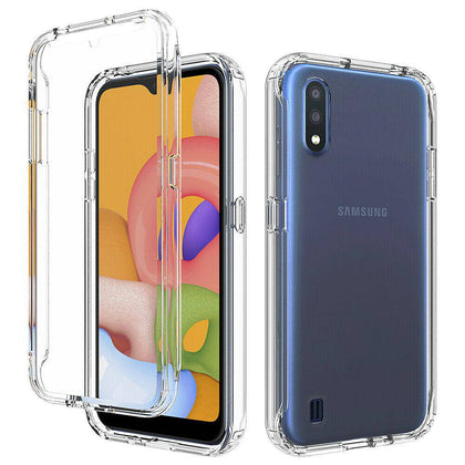 For Samsung Galaxy A01 A11 Phone Case Shockproof Clear Thin Rubber Hybrid Cover - Place Wireless