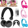 Wired Over Ear Headphone Headband Kids Girl Boy Earphone W/ Mic for iPad/Tablet