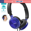 Overtime Wired Stereo Headphones Over-Ear Headphones Adjustable Headband