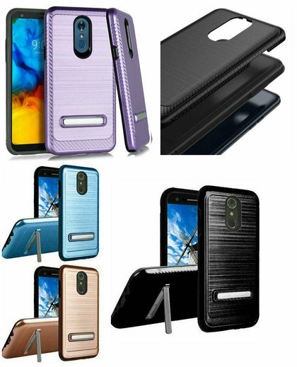 for LG Stylo 5 / LG Stylo 5 Plus - Hard Hybrid Impact Armor Kickstand Case Cover - Place Wireless