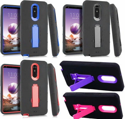 LG Stylo 4 / LG Stylo 4 Plus - Hybrid Heavy Duty Armor Kickstand Skin Case Cover - Place Wireless