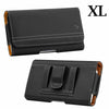 For LG K51 (6.6" x 3.5") - Leather Belt Clip Pouch Holster Phone Card Slot Case