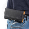 For LG K51 (6.6" x 3.5") - Leather Belt Clip Pouch Holster Phone Card Slot Case