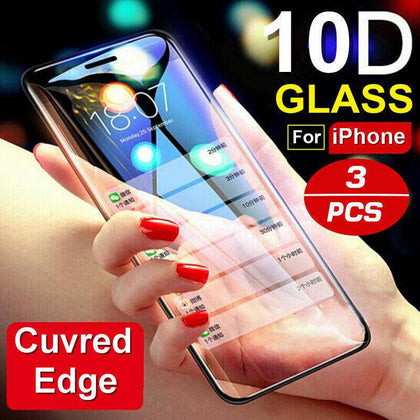 10D Full Cover Real Tempered Glass Screen Protector Film For iPhone X XS Max XR - Place Wireless