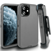 iPhone 11 Case  (Belt Clip fit Otterbox Defender) Heavy Duty Rugged Multi Layer Hybrid Protective Shockproof Cover with Belt Clip [Compatible for Apple iphone 11] 6.1 inch  (GRAY & GRAY)