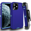 iPhone 11 Case  (Belt Clip fit Otterbox Defender) Heavy Duty Rugged Multi Layer Hybrid Protective Shockproof Cover with Belt Clip [Compatible for Apple iphone 11] 6.1 inch (PURPLE & TEAL )