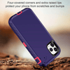 iPhone 11 Case  (Belt Clip fit Otterbox Defender) Heavy Duty Rugged Multi Layer Hybrid Protective Shockproof Cover with Belt Clip [Compatible for Apple iphone 11] 6.1 inch  (PURPLE & PINK )