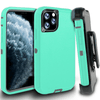 iPhone 11Pro Case  (Belt Clip fit Otterbox Defender) Heavy Duty Rugged Multi Layer Hybrid Protective Shockproof Cover with Belt Clip [Compatible for Apple iphone 11Pro] 5.8 inch (AQUA MINT & GRAY)