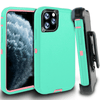 iPhone 11Pro Case  (Belt Clip fit Otterbox Defender) Heavy Duty Rugged Multi Layer Hybrid Protective Shockproof Cover with Belt Clip [Compatible for Apple iphone 11Pro] 5.8 inch  (AQUA MINT & PINK)